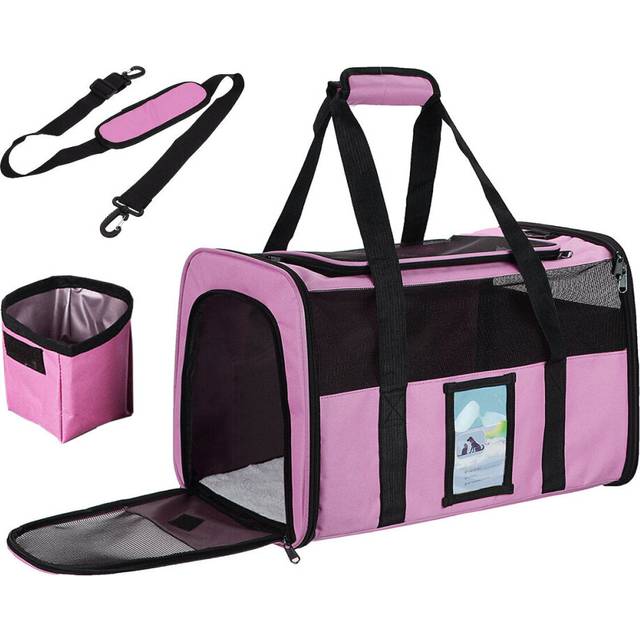 (Purple) Cat Carrier Soft-Sided Pet Travel Carrier for Cats,Dogs Puppy Comfort Portable Foldable Pets Bag Portable