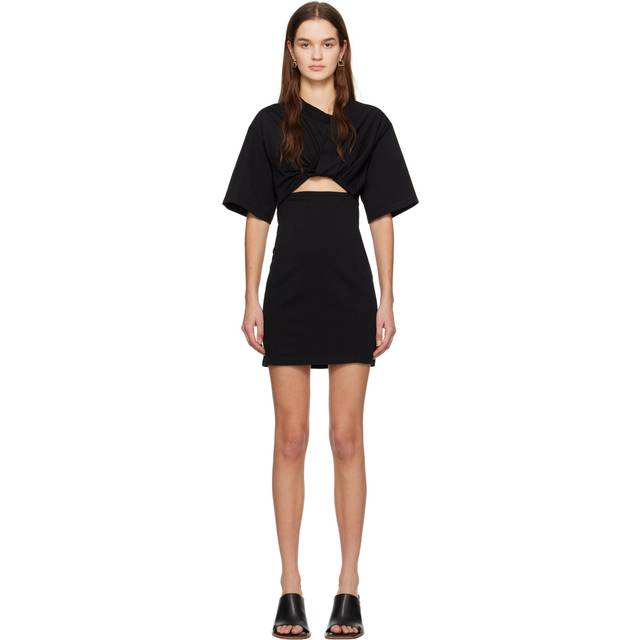 JACQUEMUS La Twisted Bahia T-Shirt Mini Dress - White