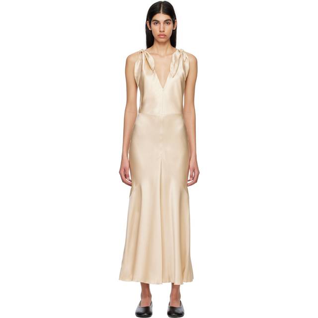 Havilland Dress in Champagne Silk