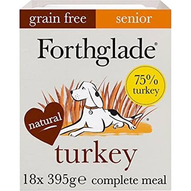 Forthglade Complete Natural Wet Dog Food - Senior Grain Free Turkey (18 x 395g) Trays - Senior Dog Food 7 Years+