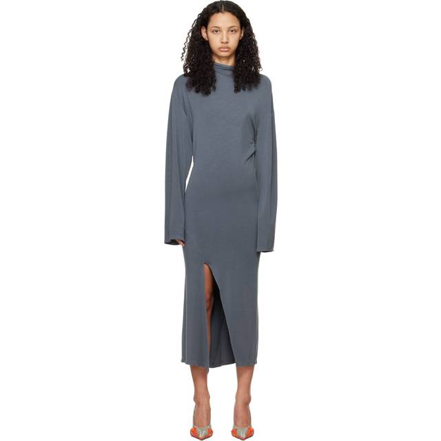 Jade Cropper Gray Vented Midi Dress - 207 - Dye Grey - L