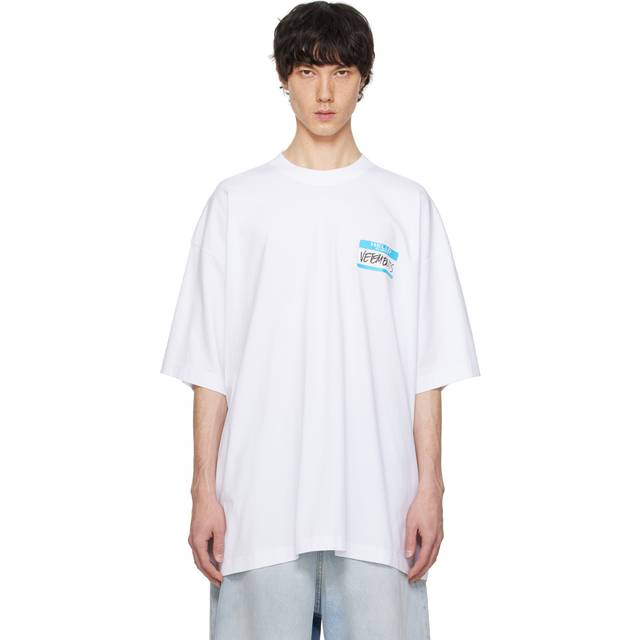 VETEMENTS Name Badge T-Shirt - White