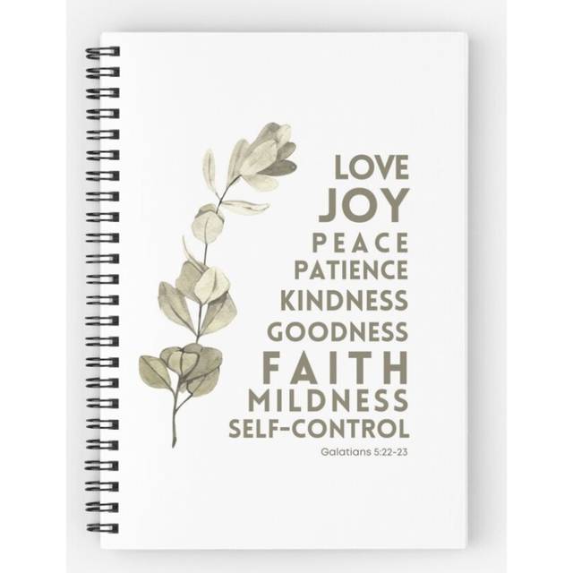 Spiral Notebook Fuitage of the spirit Galatians 5:22 JW A5 120 Pages