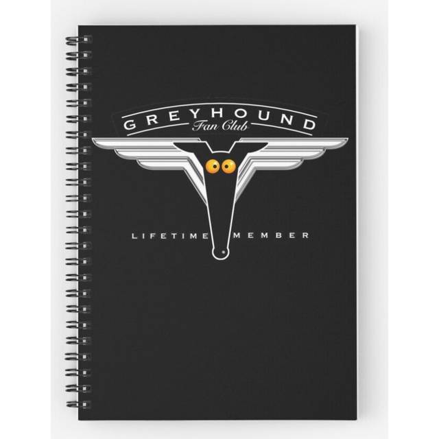Spiral Notebook Greyhound Fan Club A5 120 Pages