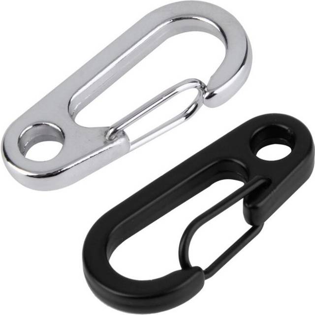 5pcs Stainless Release Keychain Keyring Carabiner Clip D-Ring Spring Hook