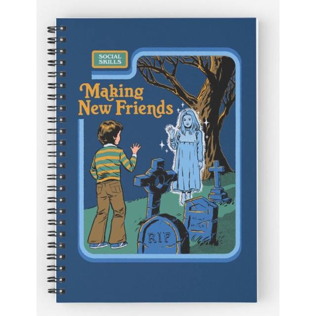 Spiral Notebook Making New Friends A5 120 Pages