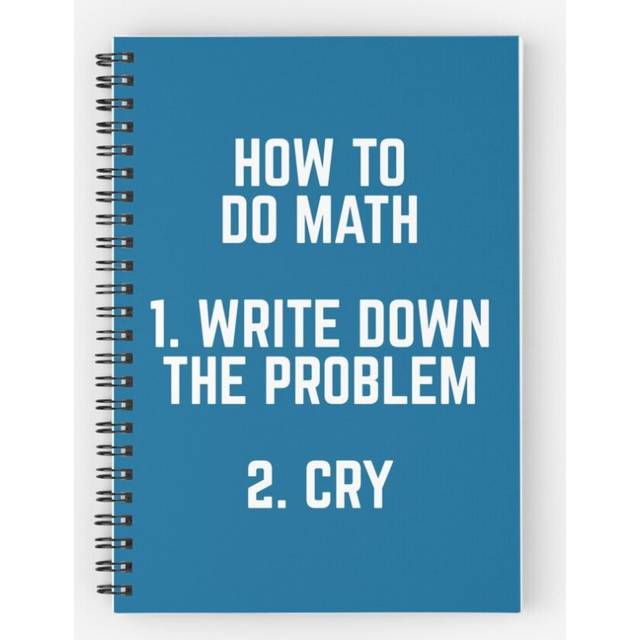 Spiral Notebook How To Do Math Funny Quote A5 120 Pages