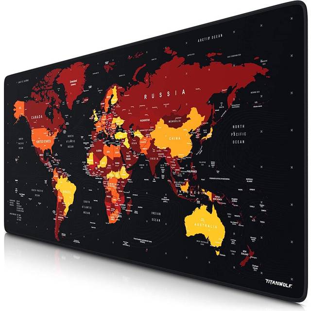 TITANWOLF - XXL Gaming Mouse Pad - 900 x 400 x 3 mm - extra large mouse mat - Table mat - extra large size - improved precision...