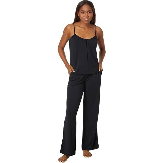 Gisele Knit Cami & Pants Pajama Set - BLACK - Medium