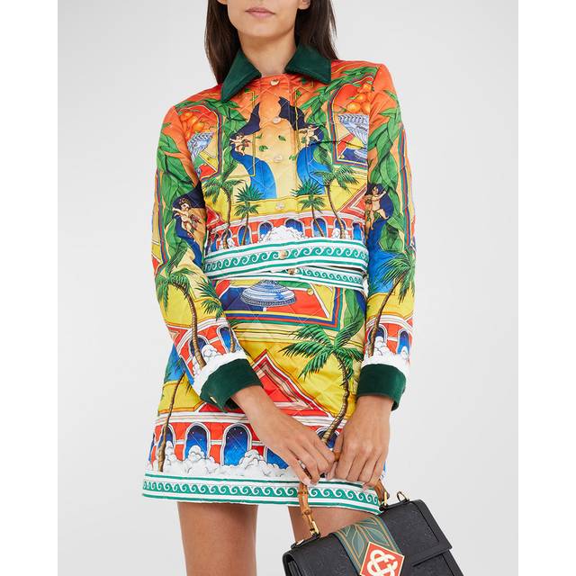 Casablanca Triomphe Dorange Cropped Jacket, Brand Size 36 (US Size 4) - Multi-Color (Size 4)