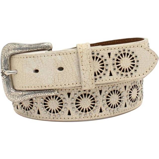 Women's Circle Burst Belt in White, Size Small, by Ariat