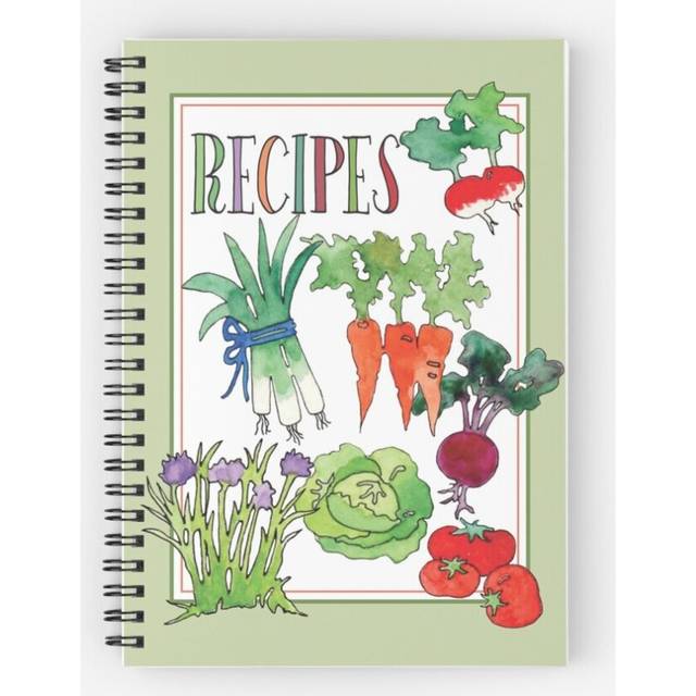 Spiral Notebook Recipe Book  A5 120 Pages