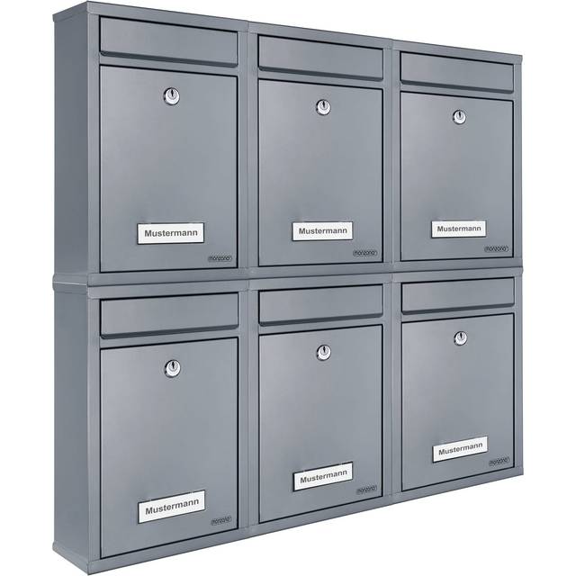 Mailbox 6Pcs Silver 22x32x9cm