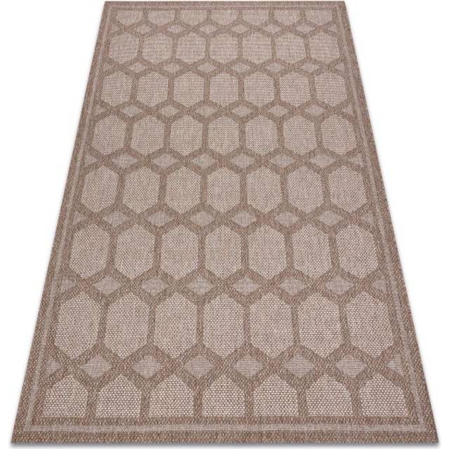 Rugsx - Carpet house sisal 40356 Diamonds, Flat woven, woolish effect beige beige 140x190 cm