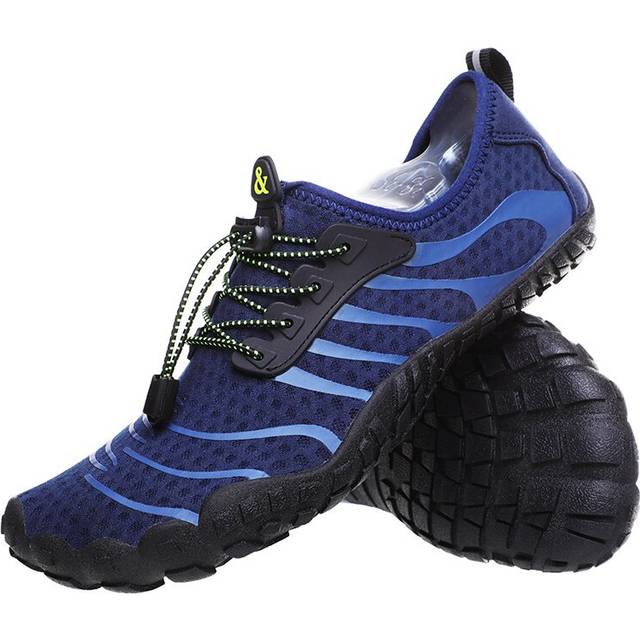 (Blue, UK 5=EU 38) Barefoot Water Shoes Aqua Shoes Beach Swiming Non Slip Surfing Diving Yoga Size