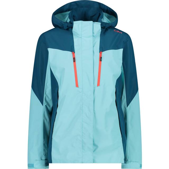 Women's zip-up waterproof hooded jacket CMP - Bleu