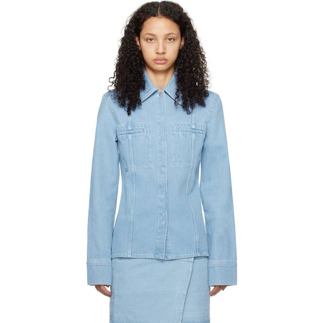 Nanushka Blue Mireio Denim Jacket - Eco Light Wash - S