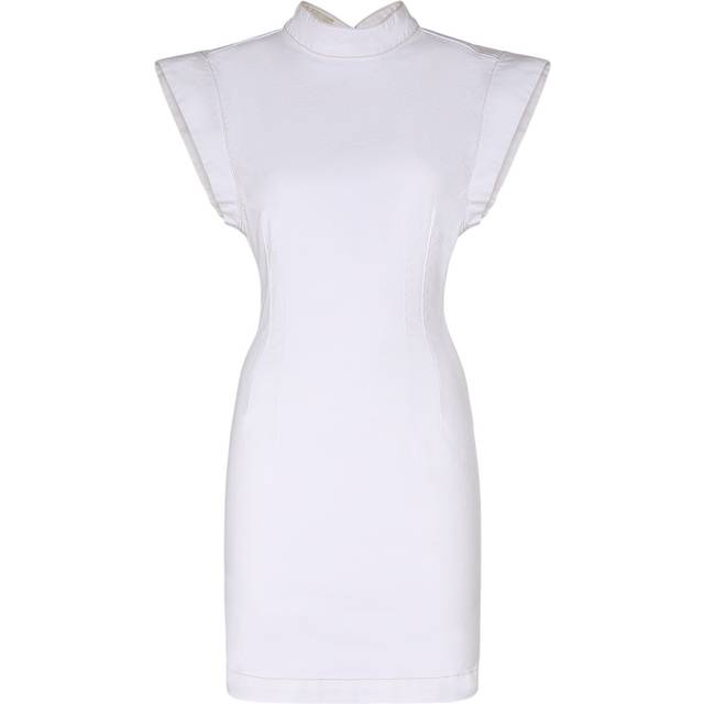 Nina Stretch Cotton Mini Dress - White (36 - 38)