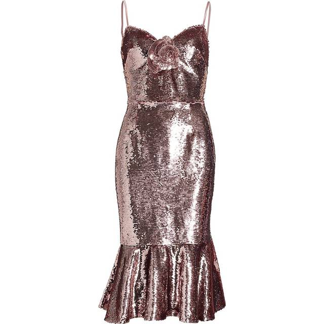 Marchesa Notte Sequin Cocktail Dress