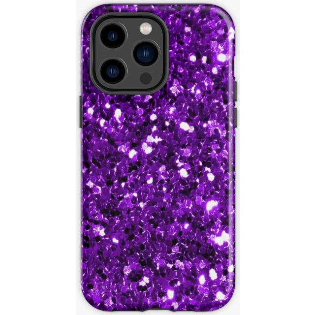 Phone Case Purple Sparkly Glitter Confetti for iPhone Samsung 14 13 12 11 Plus Pro Max Galaxy S23 S22 Ultra Note 20 10