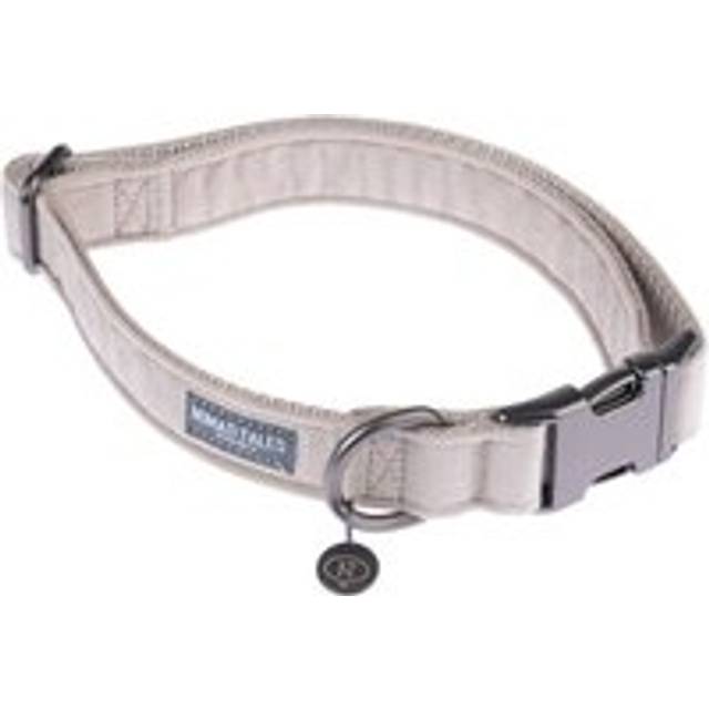 Nomad Tales Blush halsband, taupe - Stl. M: 34 - 55 cm halsomfång, B 20 mm - Grå