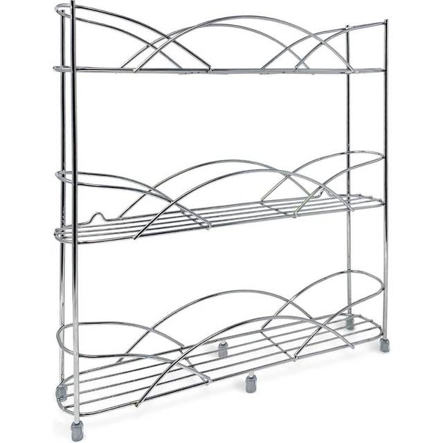 Free Standing Spice Rack for Spice & Herb with 2 Suction Cups (Silver)
