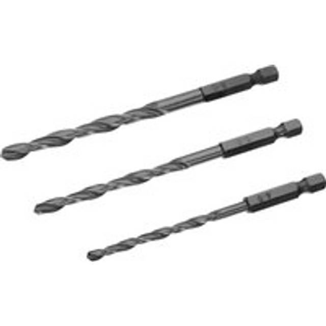 Stanley 3 Piece Hex Shank HSS Drill Bit Set