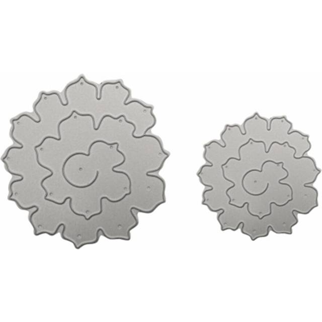 2SETS 2 In 1 3D Petal Knife Mold DIY Greeting Card Scrapbook Album Making Stencil