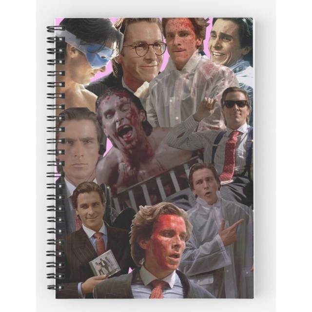 Spiral Notebook Patrick Bateman American Psycho Collage A5 120 Pages