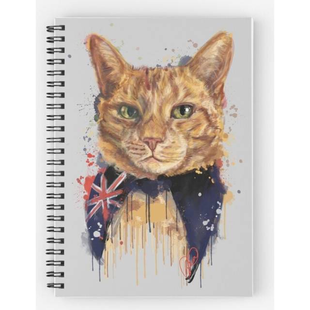 Spiral Notebook Project Caturday - Ambassacat Frisky LeRouge A5 120 Pages