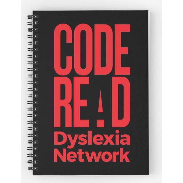 Spiral Notebook Code Read Dyslexia Network A5 120 Pages