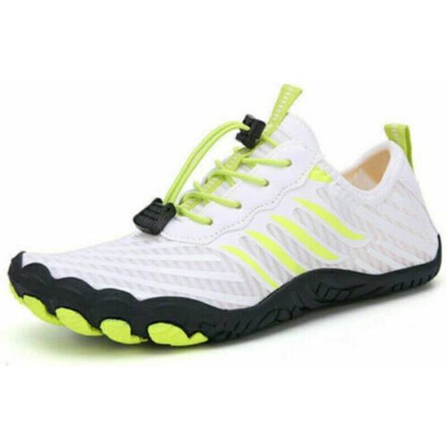 (5# White, 7.5-8) Non Slip Water Shoes Mens Womens Aqua Shoes Beach Barefoot Swim Surfing Diving