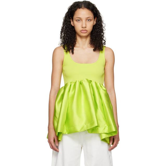Marques Almeida Green Puff Hem Blouse - Lime - XL