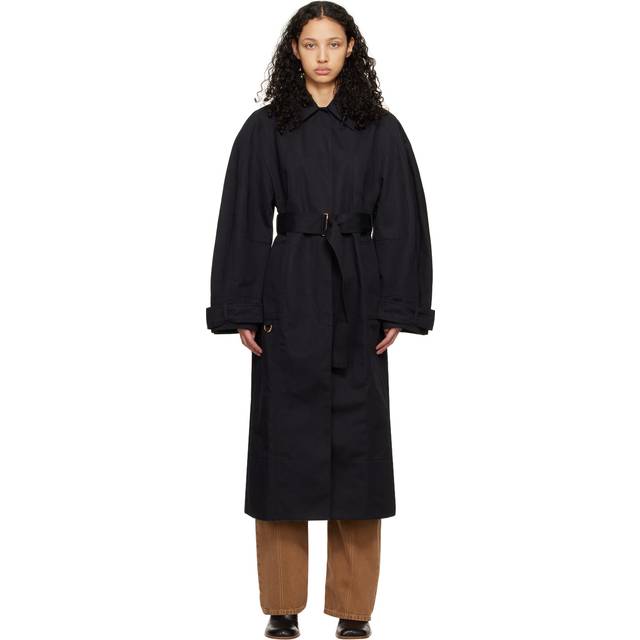 Jacquemus, Single-Breasted Coats, female, Black, XS, Women's Clothing Jackets & Coats Black Ss24