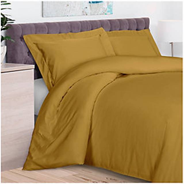 Rayon from Bamboo 300 Thread Count Solid Duvet Cover Set  King/California King-Gold