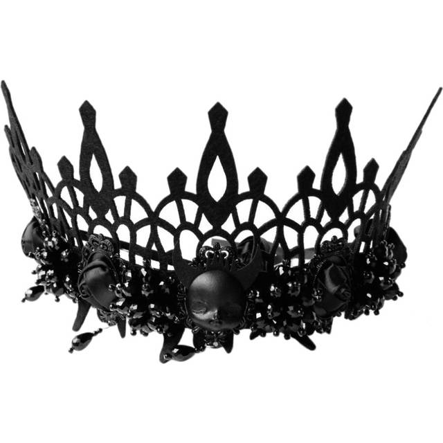 Headband Halloween Party Props Death Demon Witch Head Crown with Beaded Tassel