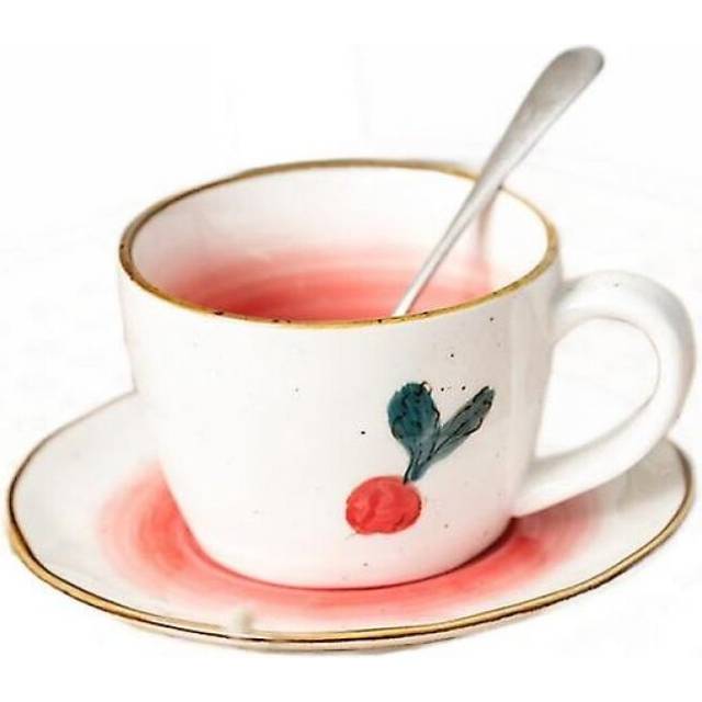 Retro Lemon Ceramic Coffee Cup And Saucer Japanese Style Mug Single Ear