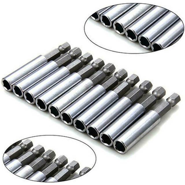 10pcs Socket Drill Bit Holder Hex Shank Magnetic Extension for Screwdriver