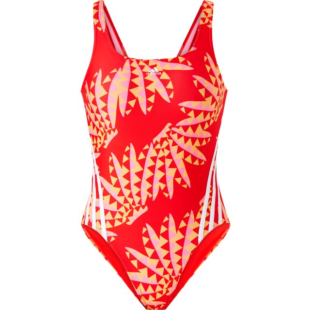 adidas Sportswear Womens FARM Rio 3-Stripes CLX Swimsuit - Pink Recycled Material - Size Small