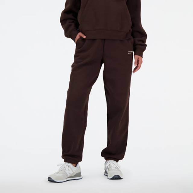 NEW BALANCE Linear Heritage Brushed Back Fleece Sweatpant |Brun |XL