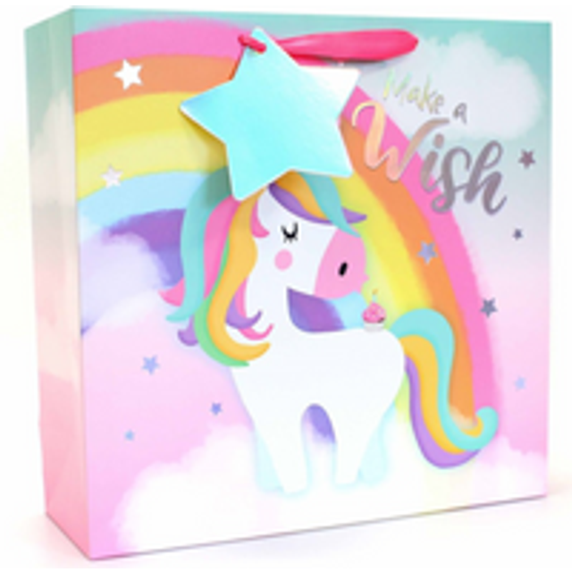 Unicorn Themed Jumbo Square Gift Bag