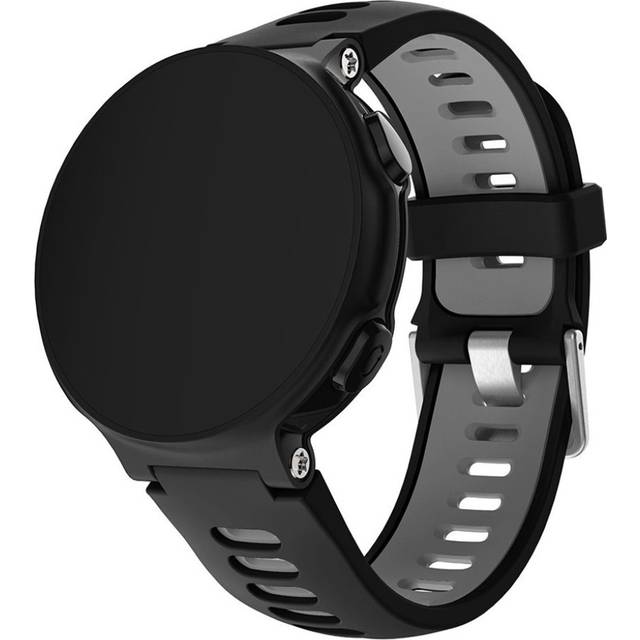 Garmin Forerunner 220 / 230 / 235 / 620 / 630 / F735 XT tvåfärgat klockarmband i silikon - Svart / Grå