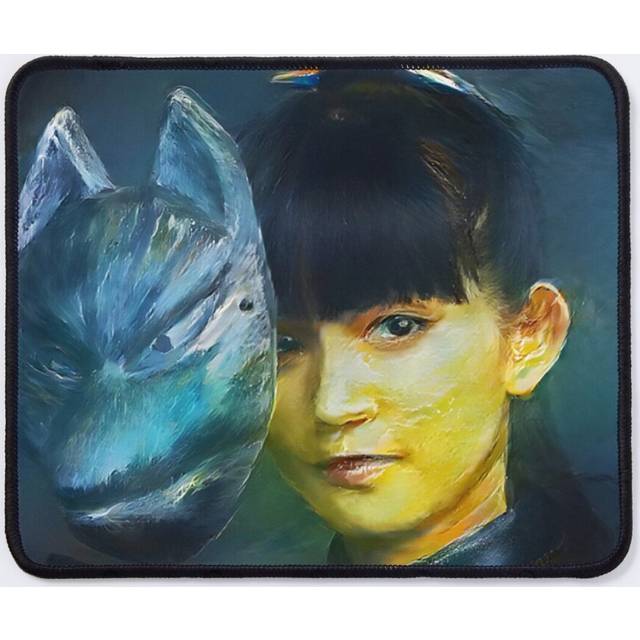 Mouse Pad Su-Metal with a Fox God Babymetal AI Painting Digital Fan Art 11.8 x 9.8 inch Computer Mat Gaming Office Mousepad