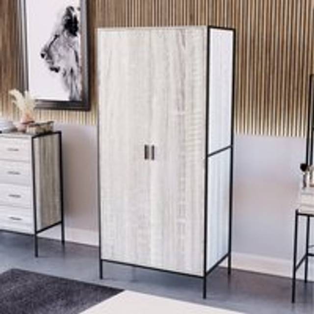 Brooklyn 2 Door Wardrobe - Grey