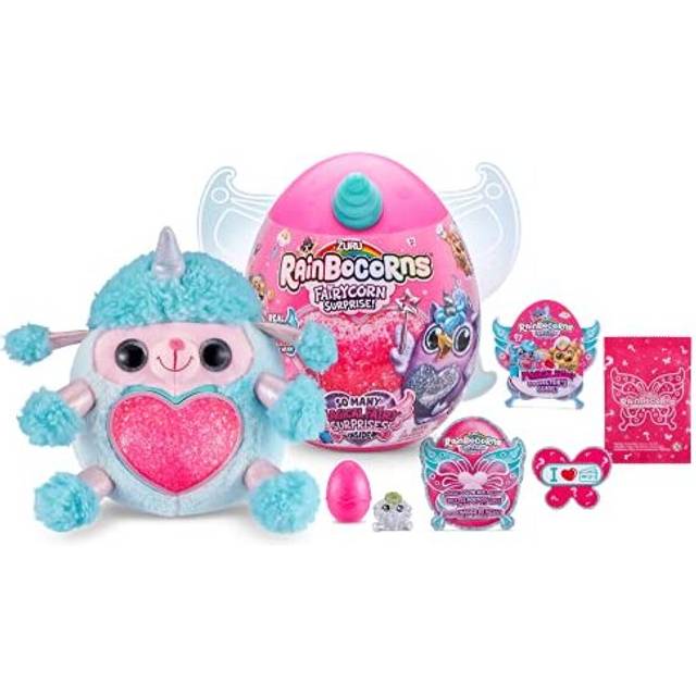 Fairycorn Surprise Series 4, Poodle - Collectible Plush - Magical Fairy Surprises, 28 cm, Cuddle Plush Stuffed Animal, Wearable Fairy Wings, Stickers,