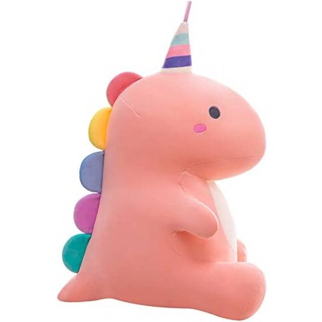 Cute Stuffed Dinosaur Toy Plush Doll Soft Stuffed Animals Dino Plushie Soft,Children's Room Decoration,Birthday Gifts for Girls Boys (Pink)