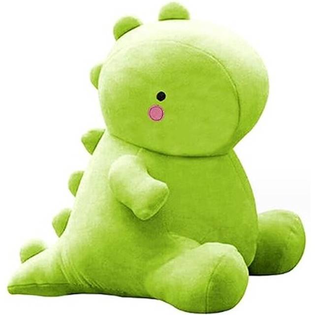 11.8 inch Cute Dinosaur Plush Toys, Plush Stuffed Animal Dino Hugging Pillow Soft 3D Pom Plush Toy, Birthday Gifts for Kids Girls Boys (Grass green)