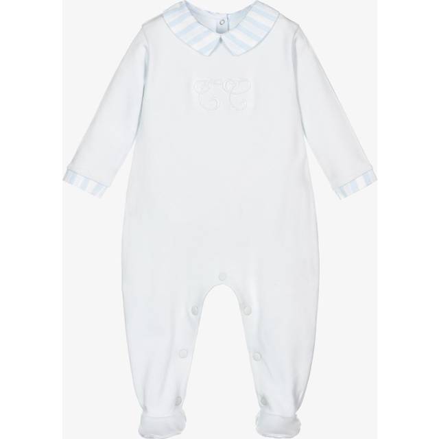 Tartine Et Chocolat Blue Cotton Logo Babygrow - 12 month