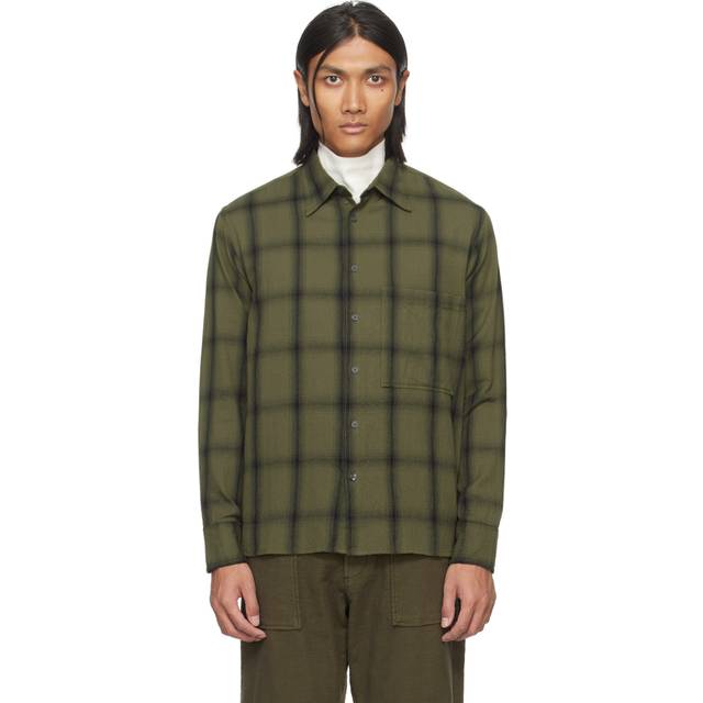 Universal Works Khaki Square Pocket Shirt - Olive - XS