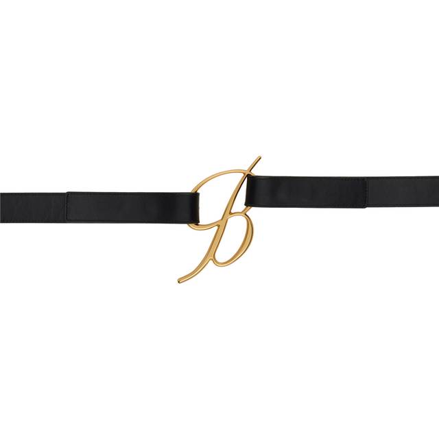 Blumarine Black Logo Buckle Belt - N0990 NERO - M